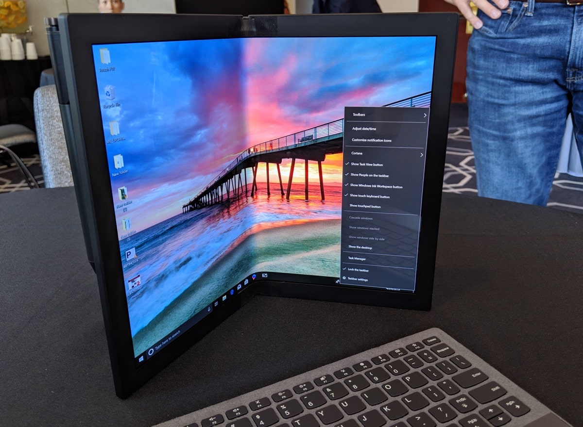 ThinkPad X1 Fold Lenovo  Folding laptop CES 2020  technobloga