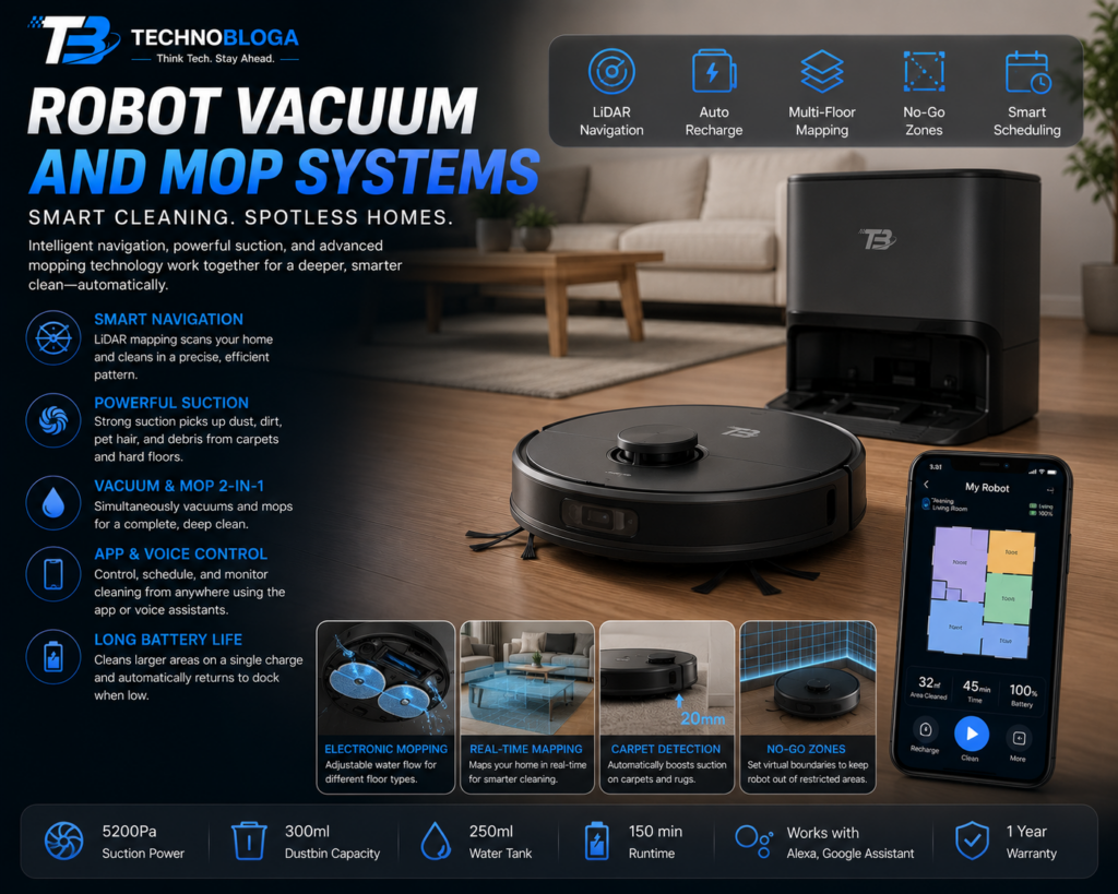 Robot Vacuum and Mop Systems